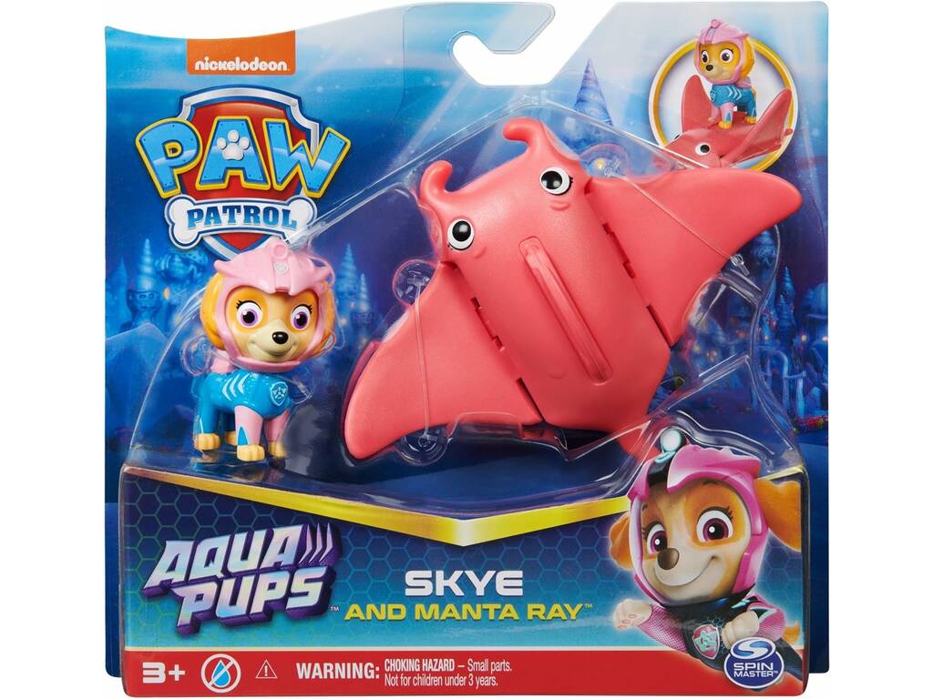 Patrulha Pata Aqua Pups Figura Skye e Arraia Spin Master 6066148
