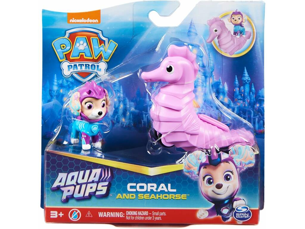Patrulha Pata Aqua Pups Figura Coral e Cavalo Marinho Spin Master 6066150