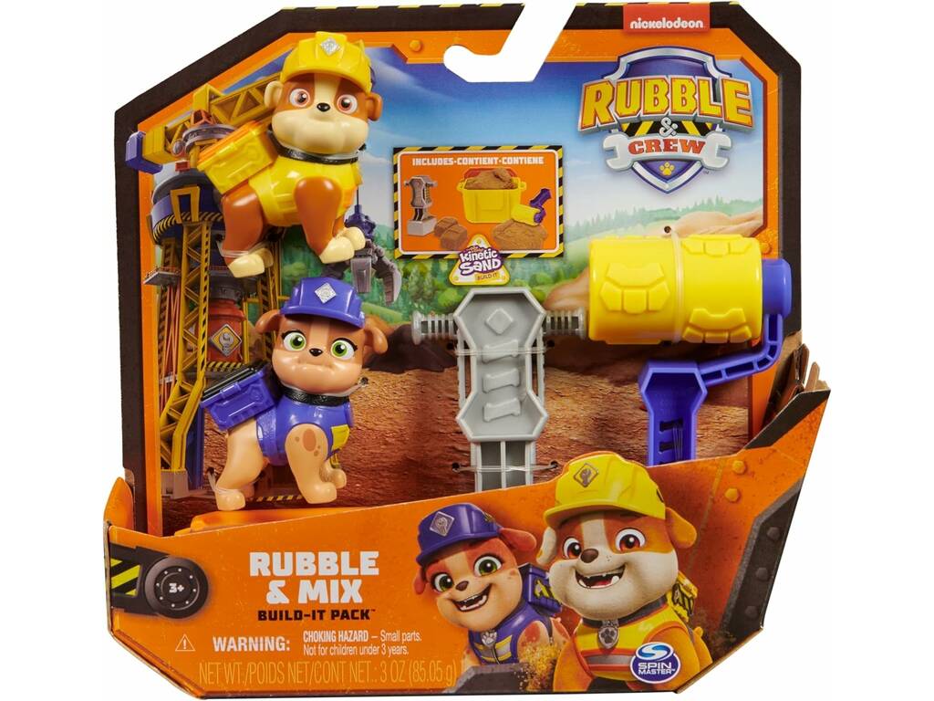 Equipo Rubble Pack 2 Figuras Rubble y Mix con Kinetic Sand Spin Master 6066686