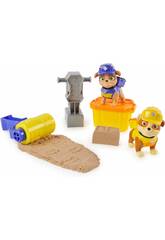 Team Rubble Pack 2 Figures Rubble and Mix with Kinetic Sand Spin Master 6066686