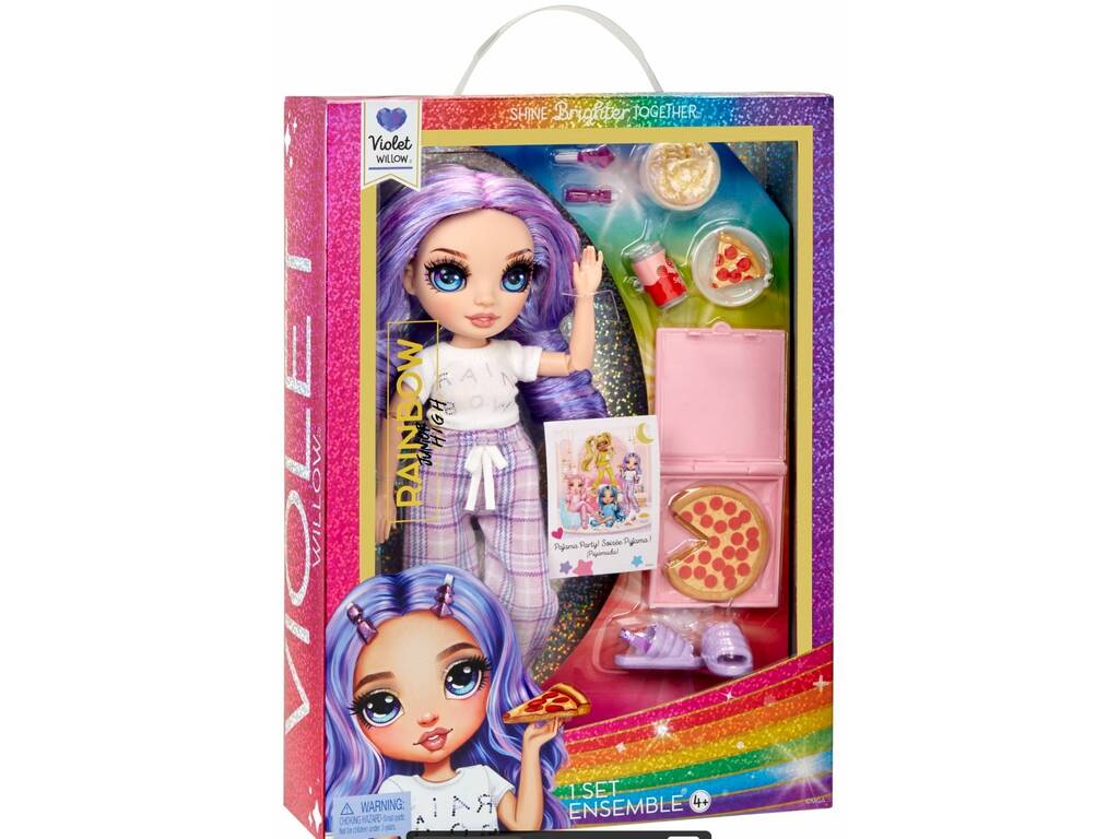 Rainbow Junior High Pigiama Party Bambola Violet Willow MGA 503705