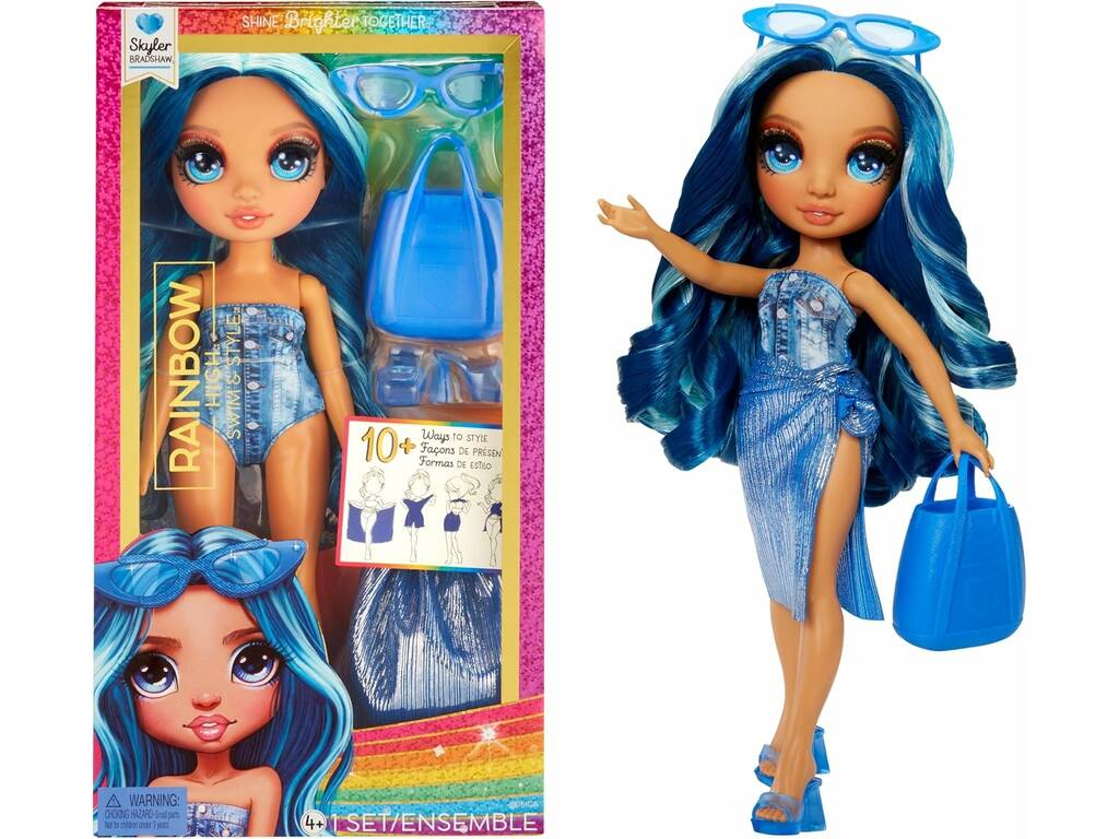 Poupée Rainbow High Fun in the Sun Skyler Blue