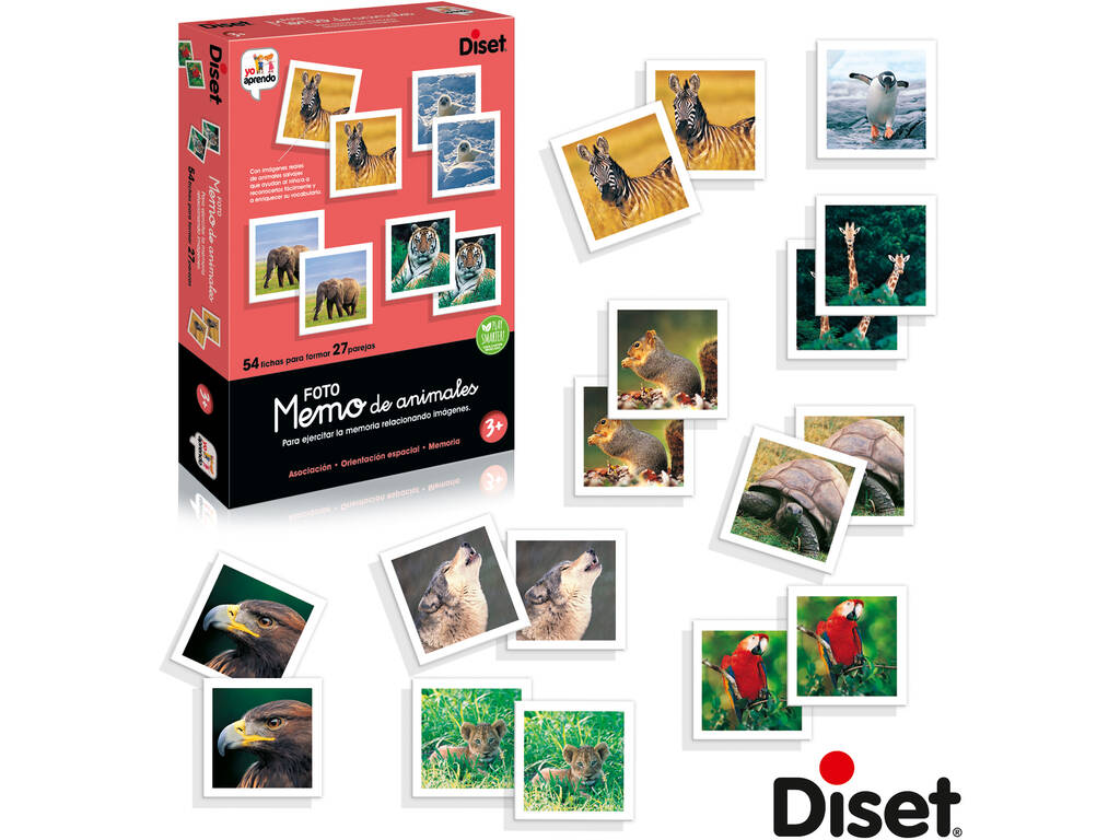 Memo Foto Animais de Diset 68941