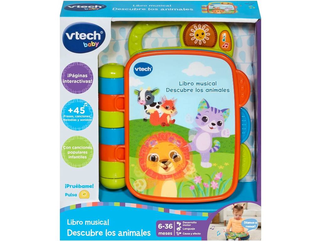 Livro Musical Descobre Os Animais da Vtech 80-567822