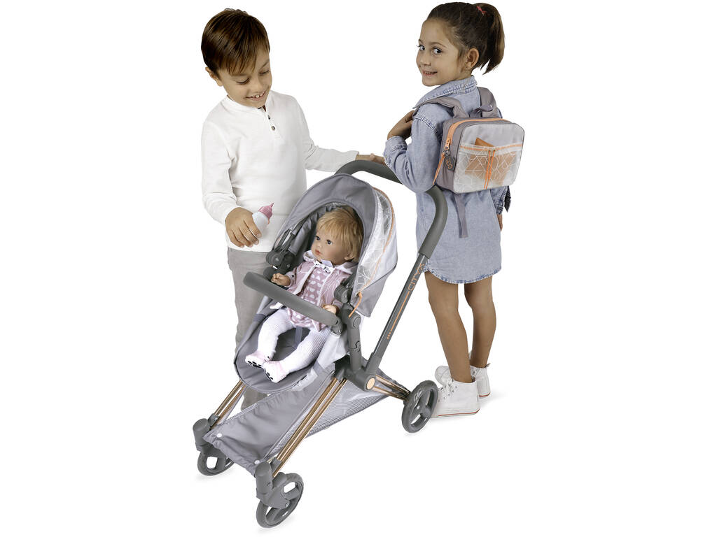 Cityx DeCuevas 81777 Zusammenklappbarer 3-in-1-Puppenwagen