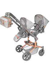 Carro de Muñecas Silla Gemelar Plegable Multiposición Cityx DeCuevas 90877