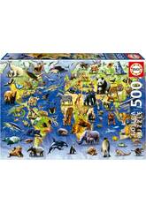Puzzle 500 Espécies Em Perigo de Extinção Educa 19908
