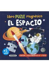 Livre puzzle magnétique L'espace avec 3 puzzles de 16 pièces