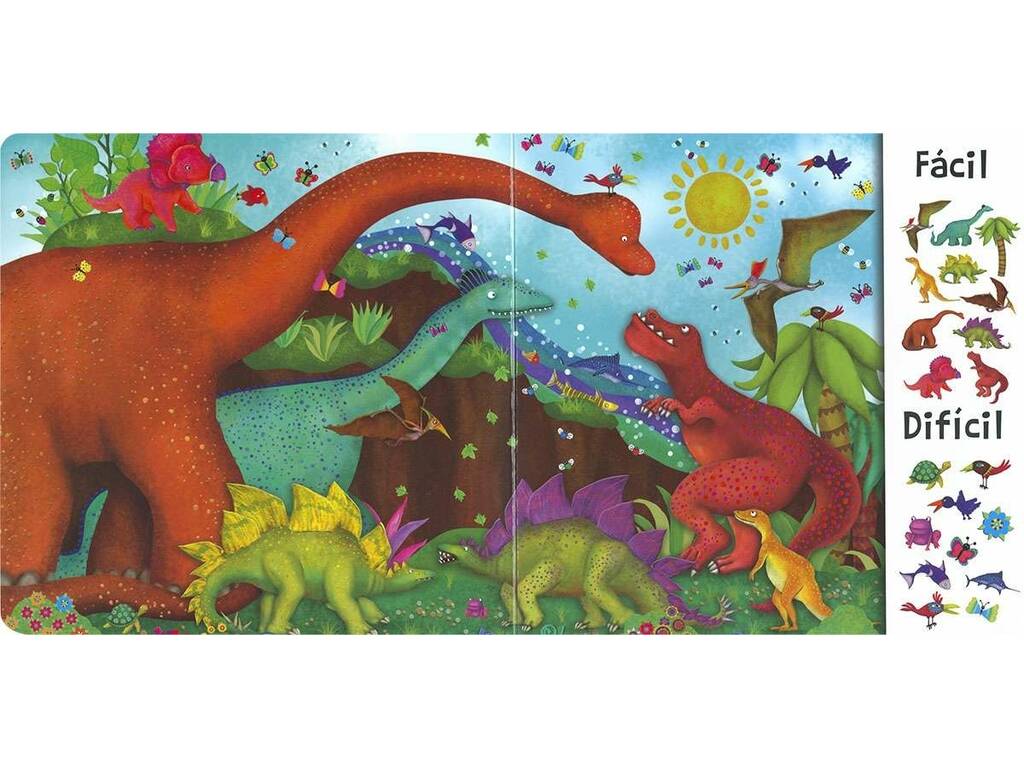 Livre de quête de dinosaures facile et difficile