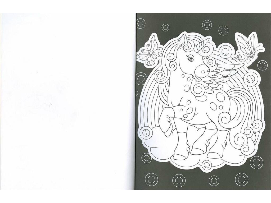 Susaeta Licornes Livre de coloriage Marqueurs néon S6089004