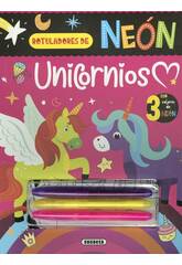 Susaeta Licornes Livre de coloriage Marqueurs néon S6089004