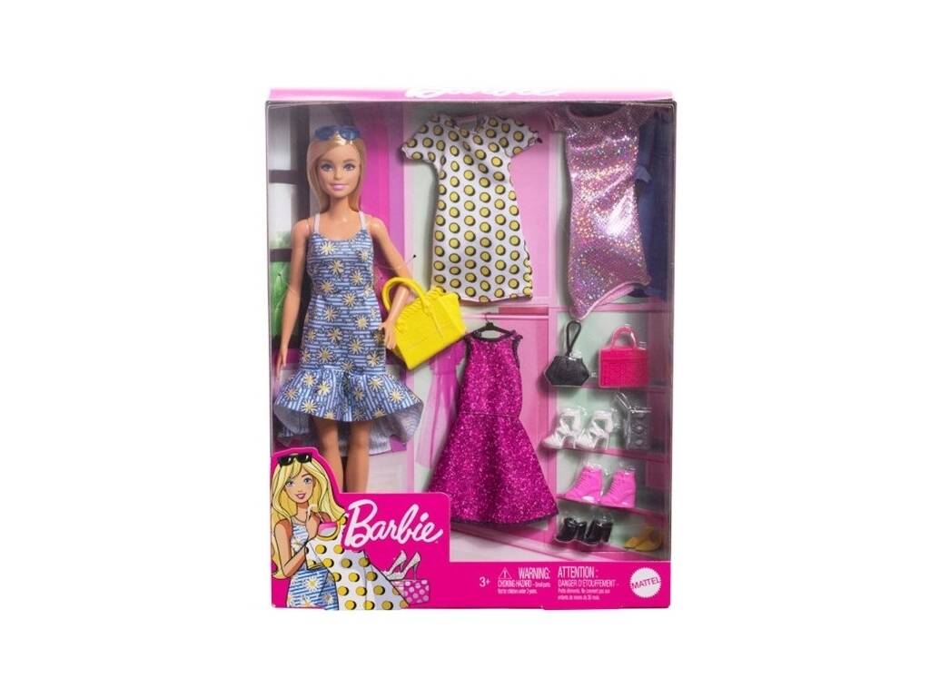 Barbie con 4 Modas de Mattel JCR80