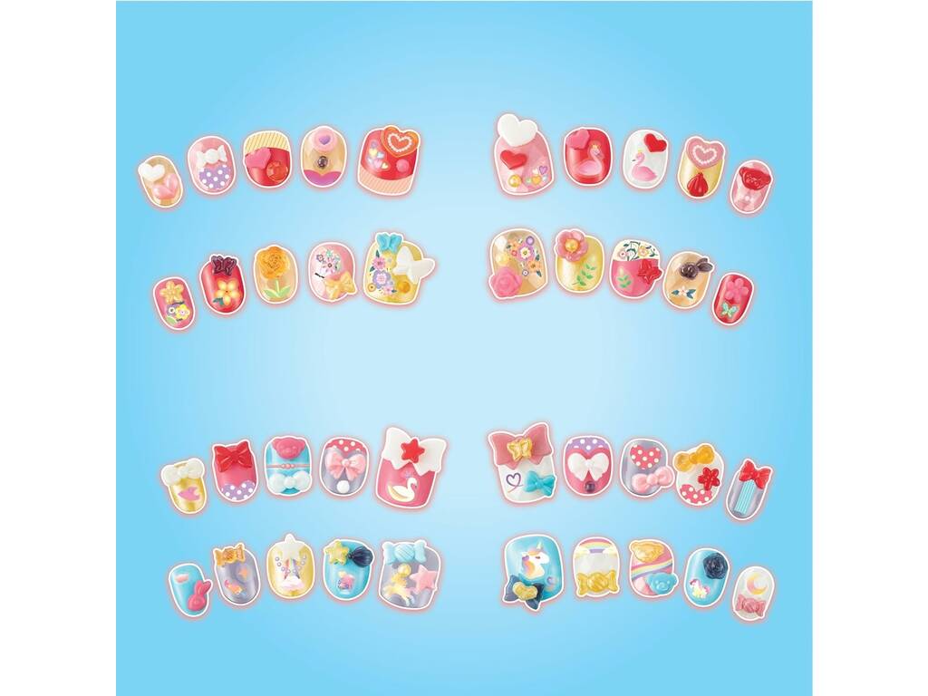 Aquabeads Set de rechange pour ongles Cœurs et nœuds
