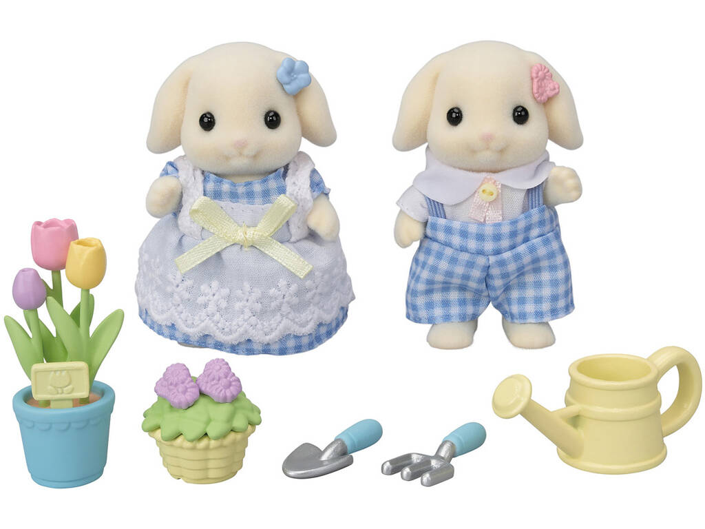 Sylvanian Families Set Irmãos Coelho Flor Epoch Para Imaginar 5736