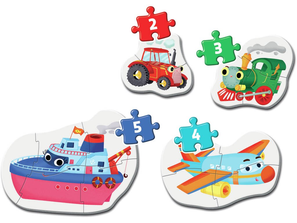 Puzzle Mon premier puzzle 2-3-4-5 Moyens de transport par Clementoni 20811