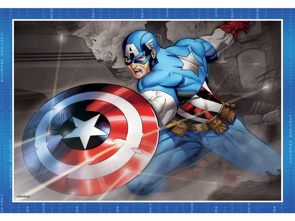 Puzzle Supercolor 4 en 1 Marvel Avengers Clementoni 21525