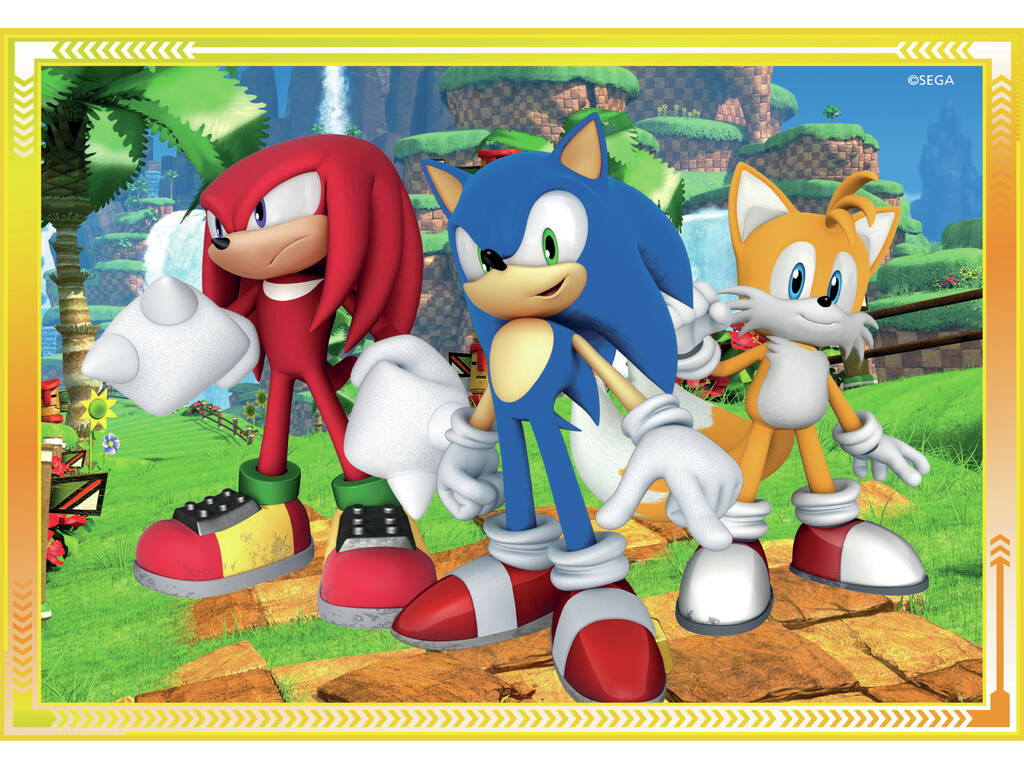Puzzle Supercolor 4 en 1 Sonic Clementoni 21522