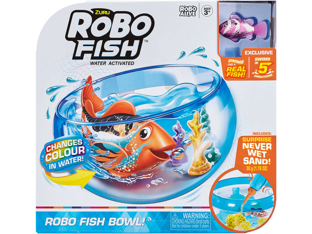 Robo Alive Robo Fish Pecera y Pez Exclusivo Zuru 7126