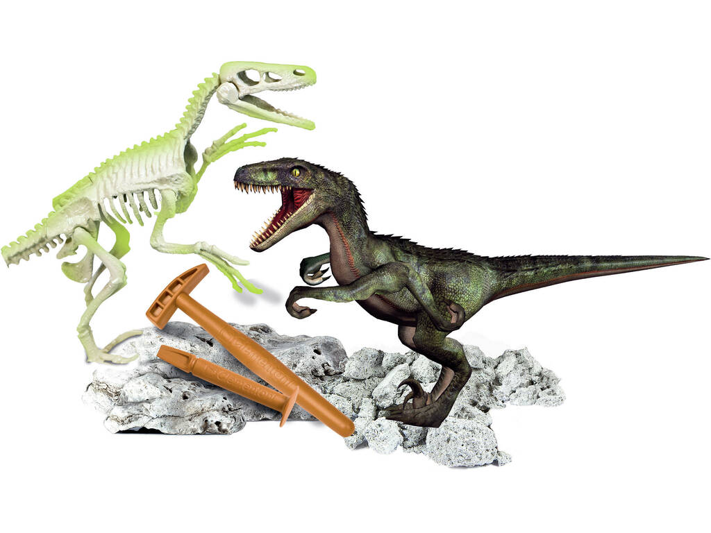 Scienza e Gioco Archeogiocando Velociraptor Fosforescente Clementoni 55539