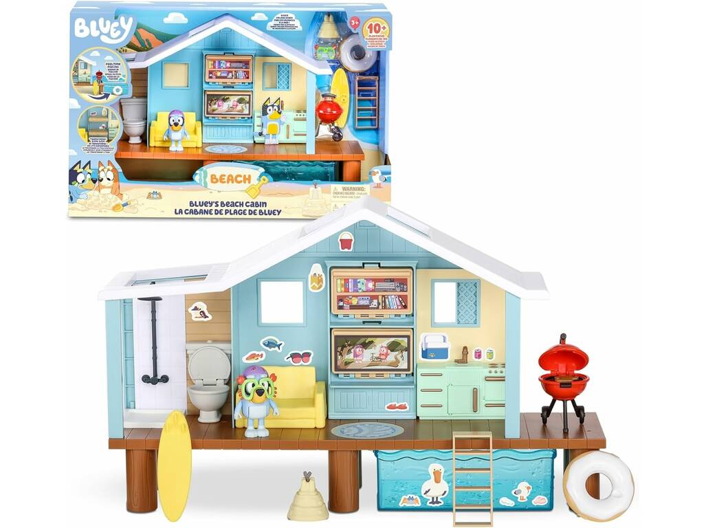 Bluey Beach Hut avec figurine Famosa BLY66000