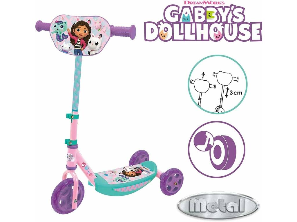 Gabby's Dollhouse Smoby 750912 3-Rad-Roller