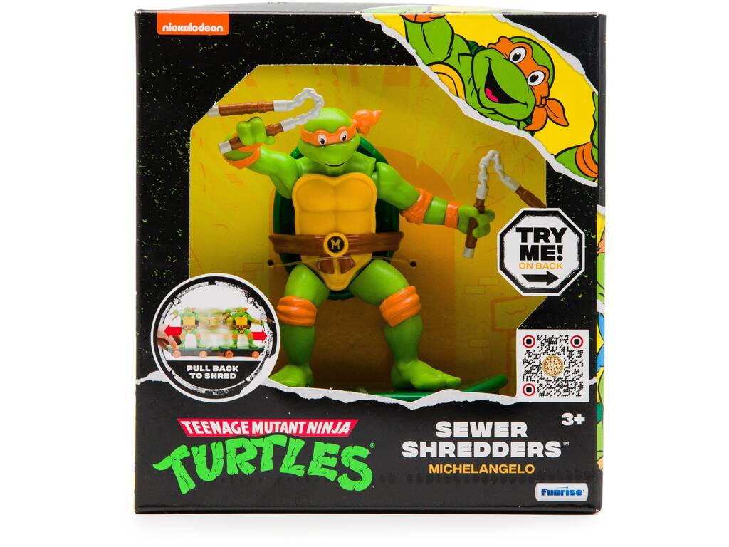 Tartarugas Ninja Figura Sewer Shredders Michelangelo Funrise 71022