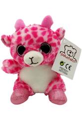 Peluche 14 cm Giraffa Rosa