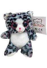 Peluche lopard gris 14 cm