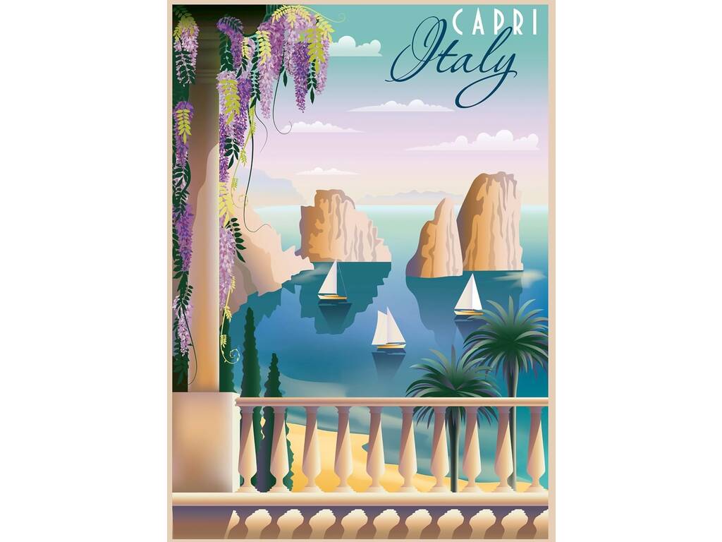 Puzzle 1000 pezzi Cartolina da Capri di Ravensburger 17615