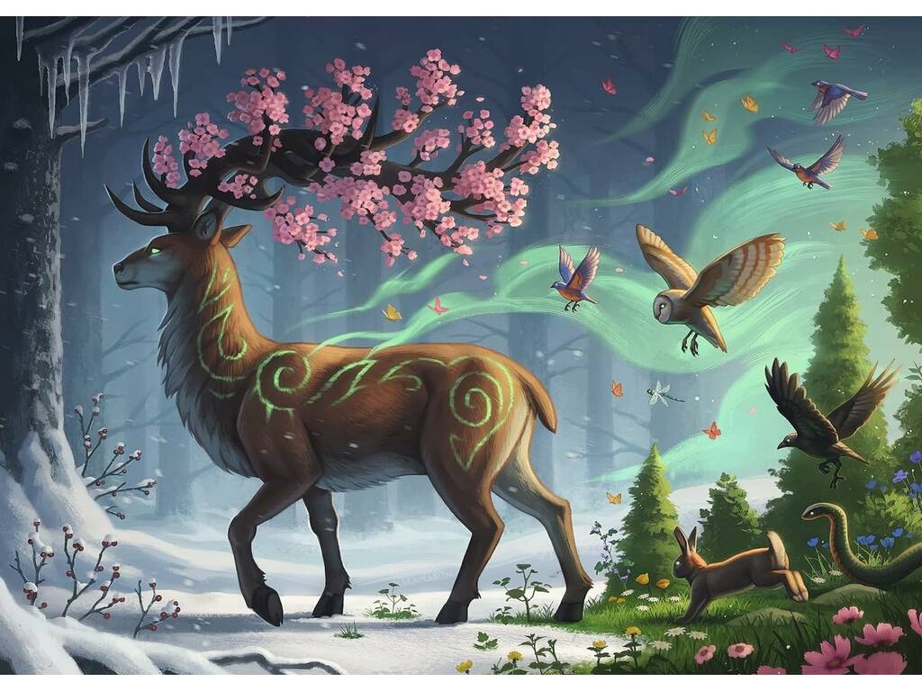 Puzzle 1000 cerfs au printemps par Ravensburger 17385