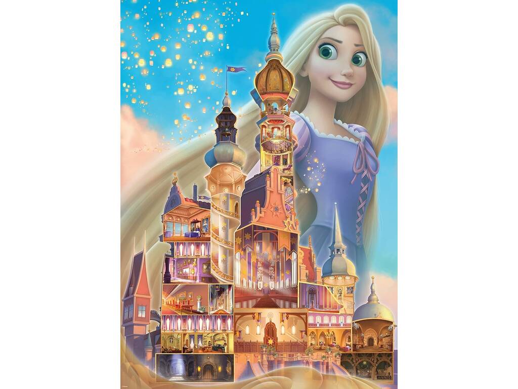 Puzzle 1000 pezzi Disney Castles Collection Raperonzolo Ravensburger 17336