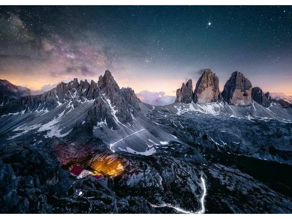 Puzzle 1 000 pièces Les trois sommets de Lavaredo, Dolomites par Ravensburger 17318