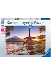 Puzzle 1.000 Piezas Flores De Cerezo Del Monte Fuji de Ravensburger 17090