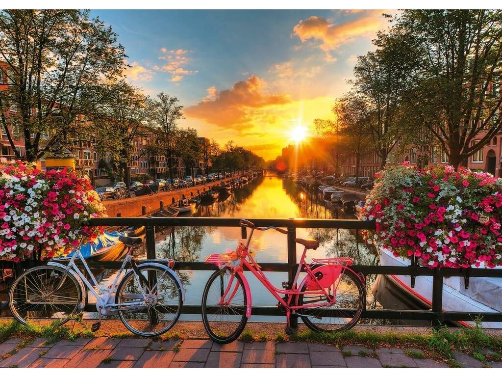 Puzzle 1.000 Piezas Bicicletas En Amsterdam de Ravensburger 19606