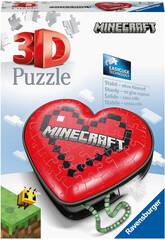 Puzzle 3D Minecraft Astuccio Cuore Ravensburger 11285