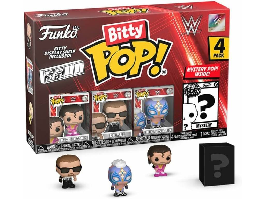 Funko Pop Bitty WWE Pack 4 Mini Figuras 75463