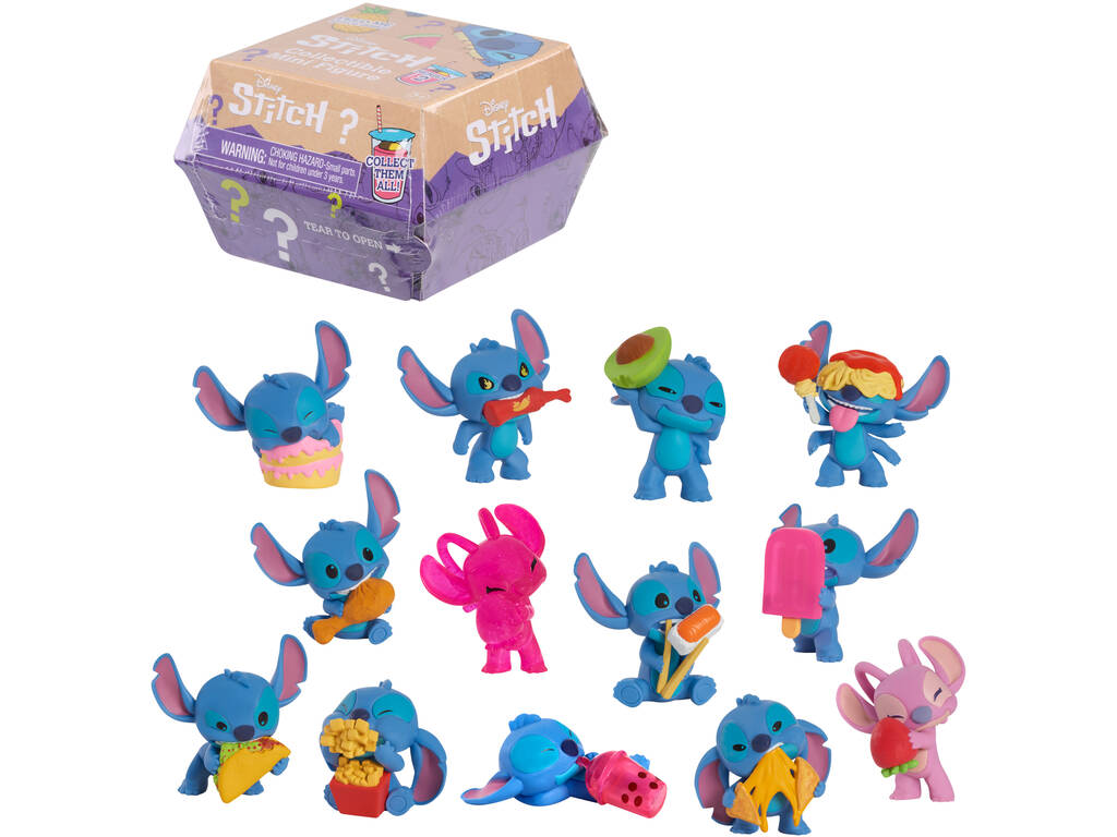 Stitch Dammi da Mangiare Scatola con Figure a Sorpresa da 5 cm Just Play 46214