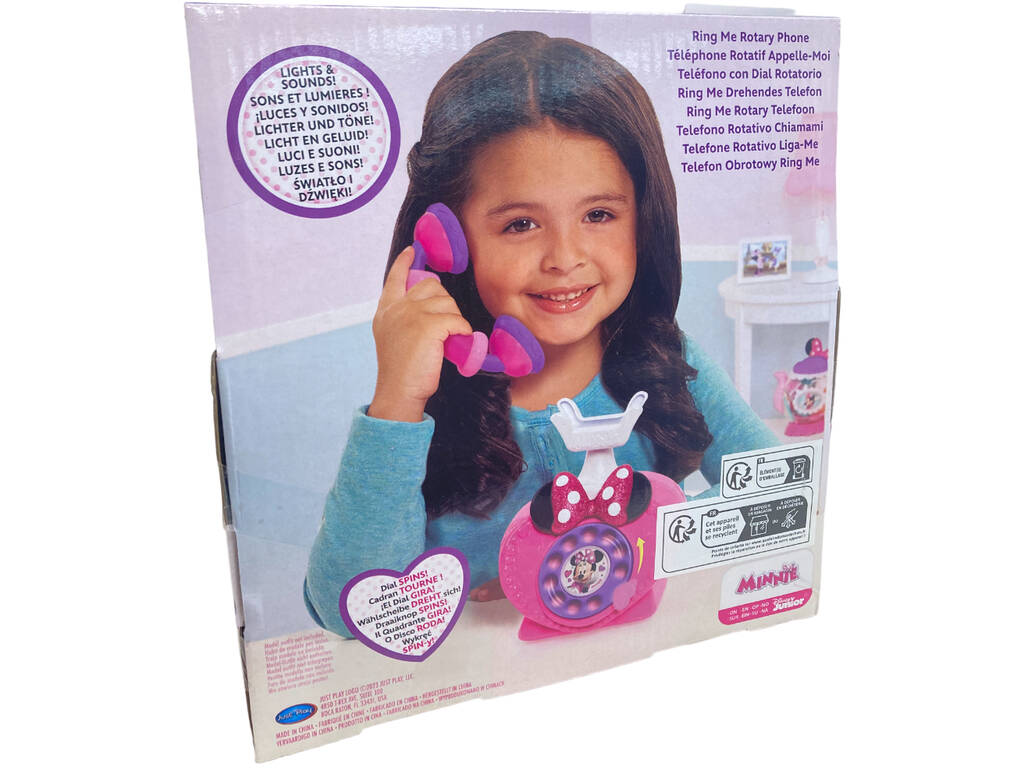 Minnie Mouse Telefone com Disco Rotativo, Luzes e Sons Just Play 89927