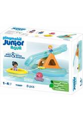 Playmobil Junior Île de bain aquatique avec toboggan 71687