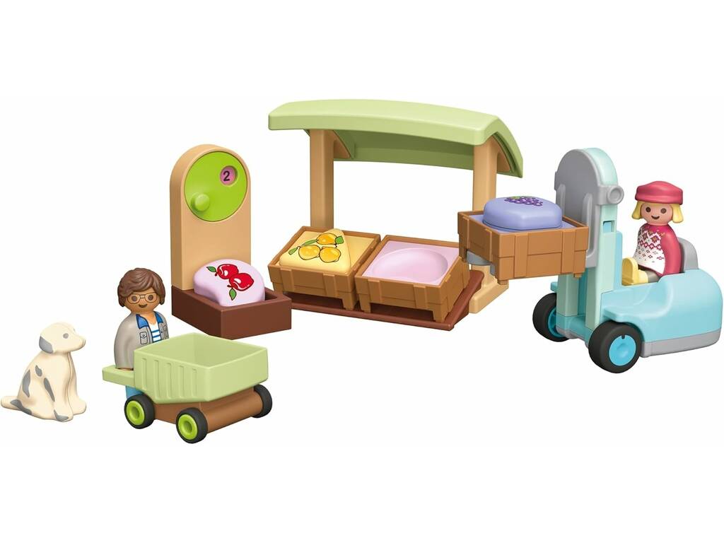 Playmobil Junior Puesto Ecológico y Carretilla Elevadora 71691