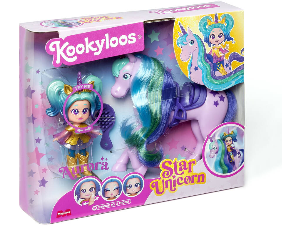 Kookyloos Star Unicorn e Bambola Aurora Magic Box PKLSP104IN120