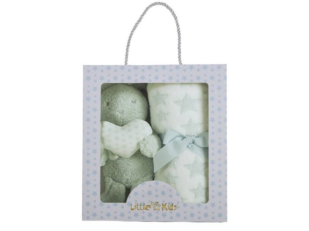 Set pour petits enfants Lapin en peluche 24 cm. et couverture Stars Creaciones Llopis 25525