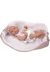 Mueca Beb Reborn 38 cm. Inna Rosa con Manta Arias 98106