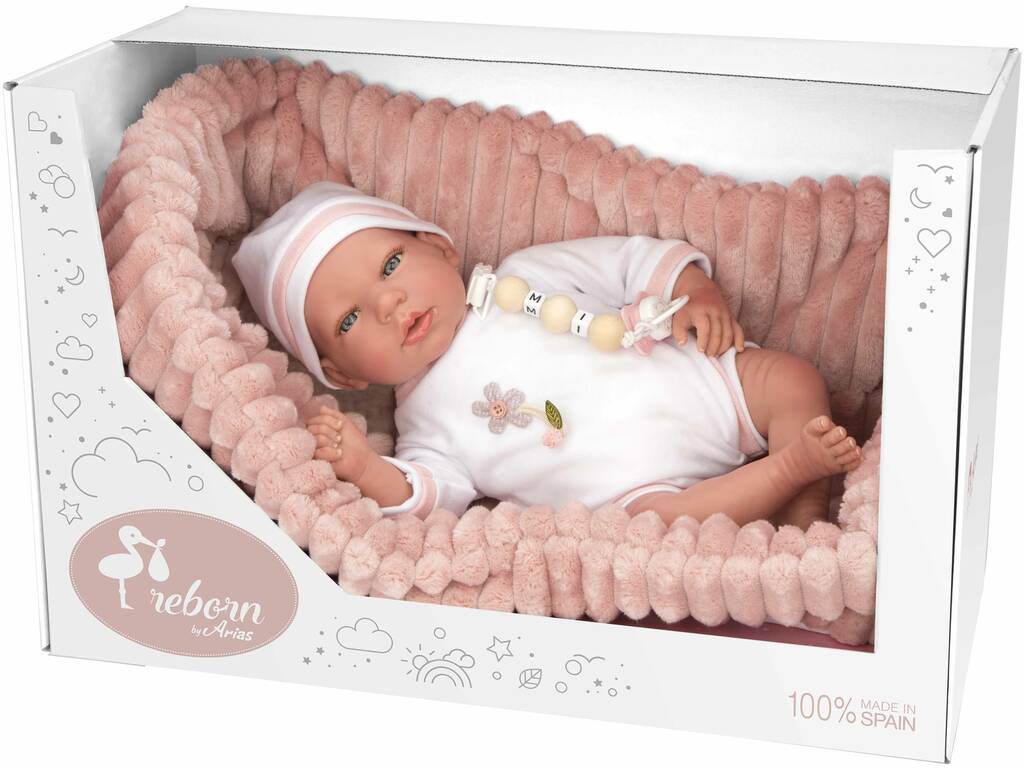 Lola Reborn Baby Puppe 40 cm. mit Tragetasche Arias 98110