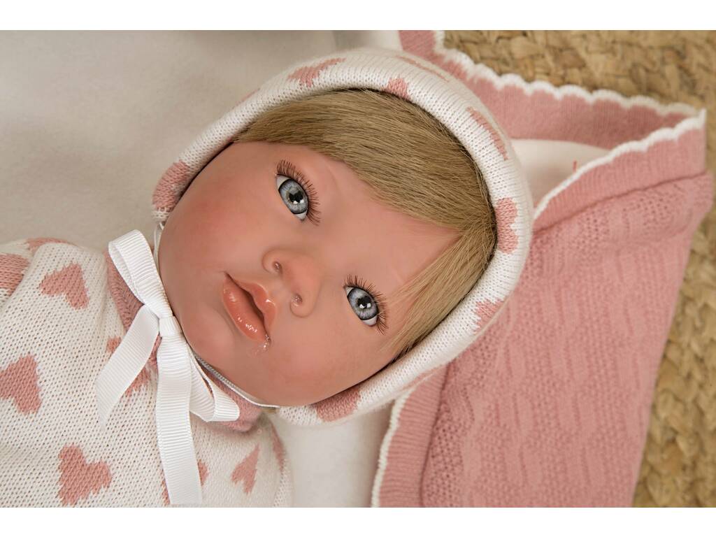 Cristina Reborn Baby Doll Rose 40 cm. avec couverture Arias 98141