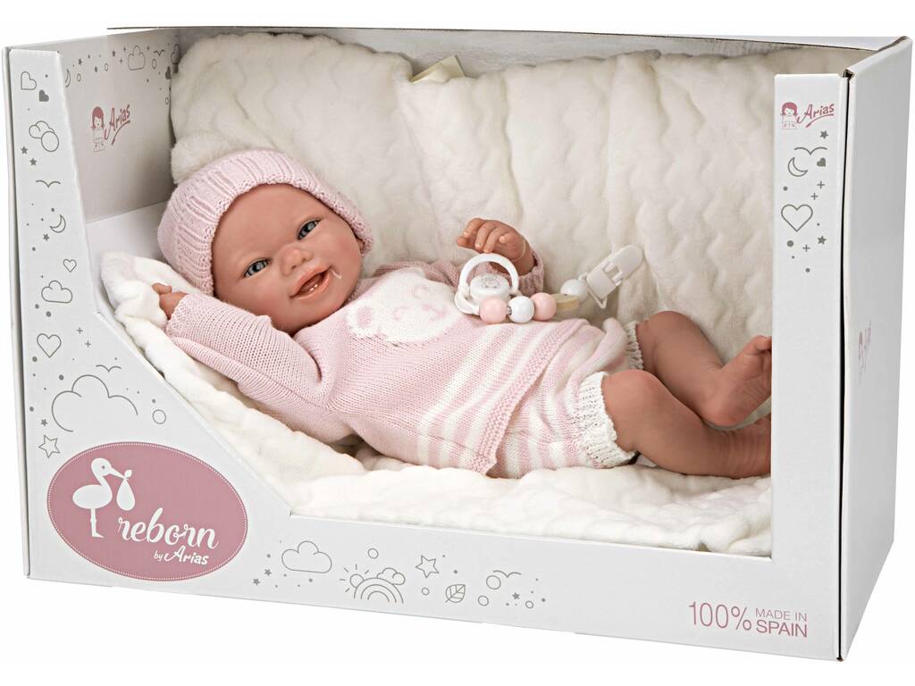 Reborn-Babypuppe Adriana 40 cm mit Decke von Arias 98149