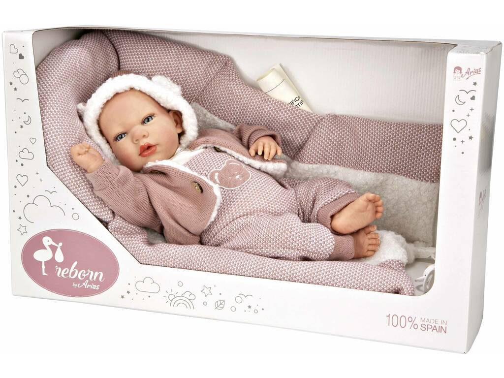 Reborn-Puppe 40 cm. Gadea Rosa mit Decke von Arias 98164