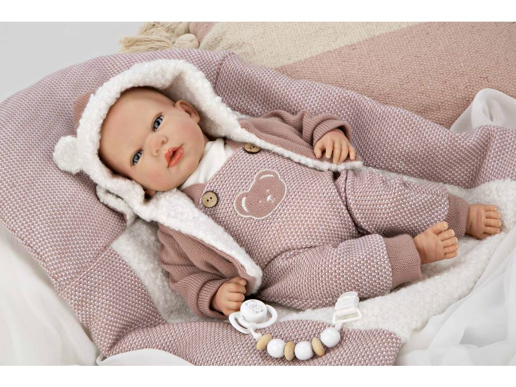 Bambola Reborn 40 cm. Gadea Rosa con Coperta di Arias 98164