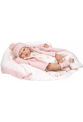 Reborn-Puppe 40 cm. Rosa Marta mit Decke von Arias 98165