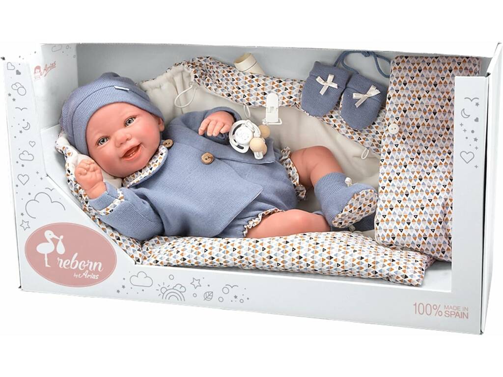 Reborn-Babypuppe Daniel 45 cm mit Schlafsack von Arias 98117